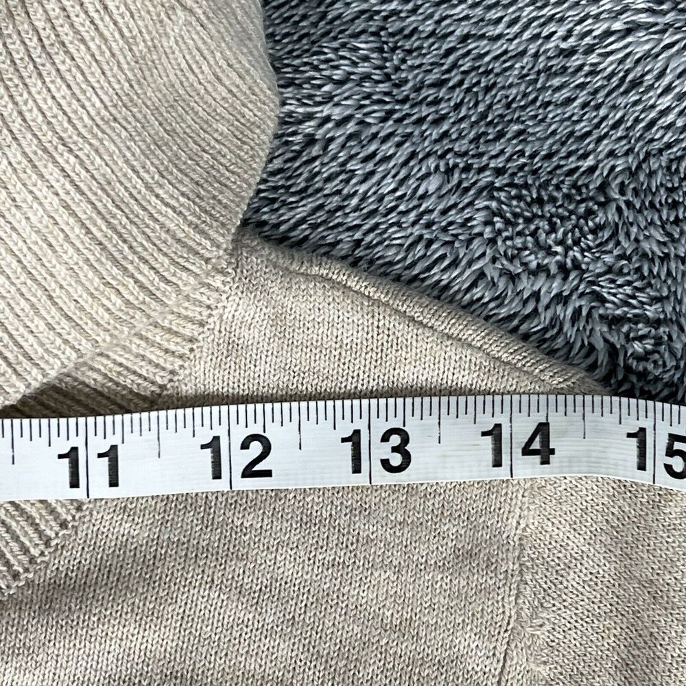 LOFT Sweater Women’s Small Beige Cowl Neck Long Sleeve Knit Pullover Tunic Top - Picture 6 of 11